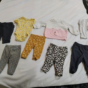 Charming Kids 8 Piece Clothing Set with Playful Prints